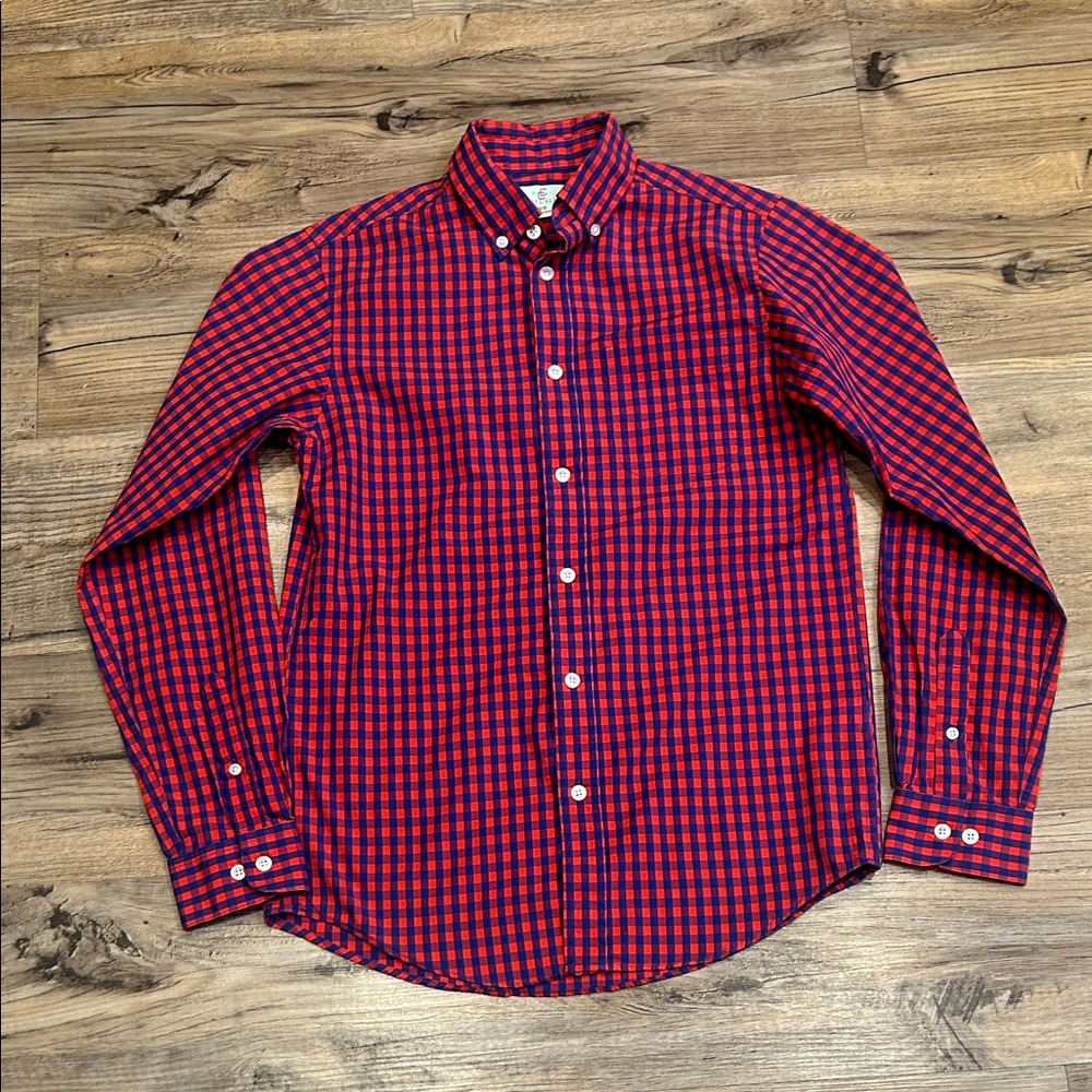 Class Club Red and Blue Plaid Button Down Shirt
